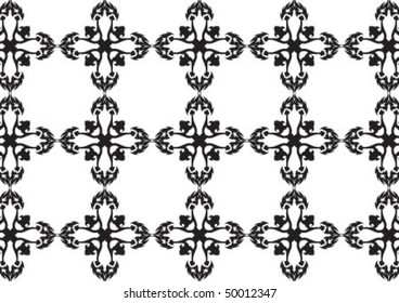 Decorative wallpaper design in shape