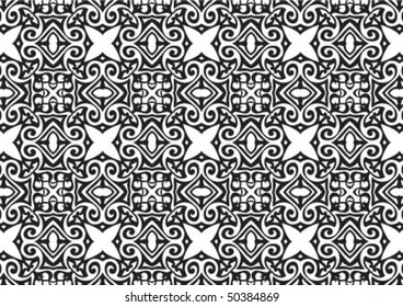 Decorative wallpaper design in shape