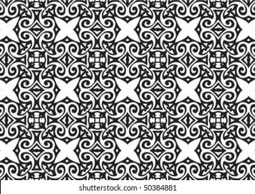 Decorative wallpaper design in shape