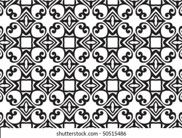 Decorative wallpaper design in shape