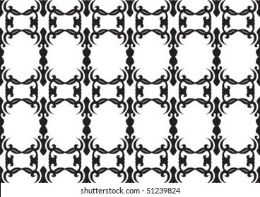 Decorative wallpaper design in shape