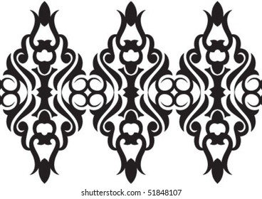 Decorative wallpaper design in shape