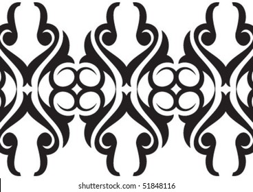 Decorative wallpaper design in shape