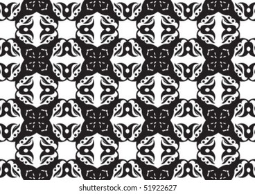 Decorative wallpaper design in shape