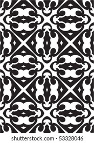 Decorative wallpaper design in shape