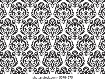 Decorative wallpaper design in shape