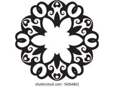 Decorative wallpaper design in shape