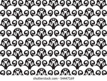 Decorative wallpaper design in shape