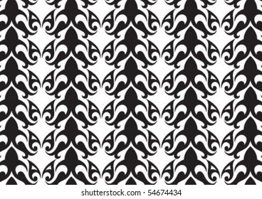 Decorative wallpaper design in shape