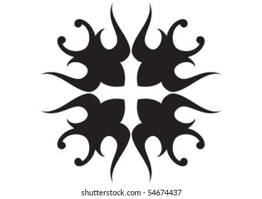 Decorative wallpaper design in shape