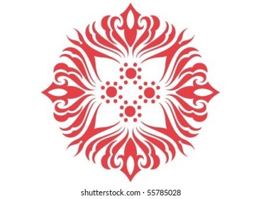 Decorative wallpaper design in shape