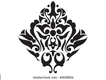 Decorative wallpaper design in shape