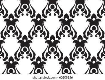 Decorative wallpaper design in shape
