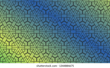 Decorative wallpaper design in shape.Vector background.