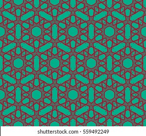 Decorative wallpaper design in shape.Vector seamless pattern.