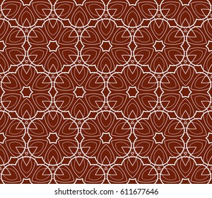 Decorative wallpaper design in shape.Vector seamless floral pattern.