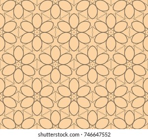 Decorative wallpaper design in shape.Vector seamless pattern.