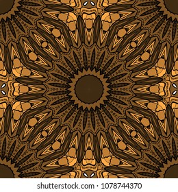 Decorative wallpaper for interior design. Modern geometric floral ornament. Seamless vector illustration