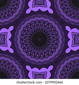 Decorative wallpaper for interior design. Modern geometric floral ornament. Seamless vector illustration