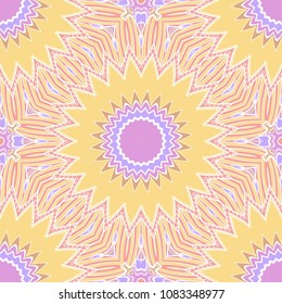Decorative wallpaper for interior design. Modern geometric floral ornament. Seamless vector illustration