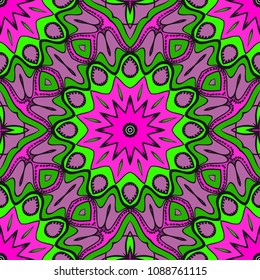 Decorative wallpaper for interior design. Modern geometric ornament. Seamless vector illustration.