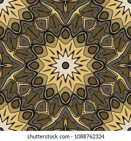 Decorative wallpaper for interior design. Modern geometric ornament. Seamless vector illustration.