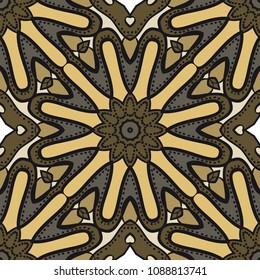 Decorative wallpaper for interior design. Modern geometric ornament. Seamless vector illustration.