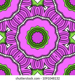 Decorative wallpaper for interior design. Modern geometric floral ornament. Seamless vector illustration