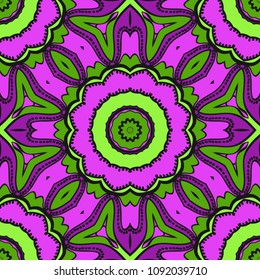 Decorative wallpaper for interior design. Modern geometric ornament. Seamless vector illustration.