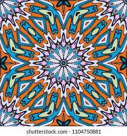 Decorative wallpaper for interior design. Modern geometric ornament. Seamless vector illustration.