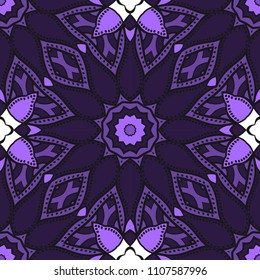 Decorative wallpaper for interior design. Modern geometric floral ornament. Seamless vector illustration