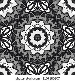 Decorative wallpaper for interior design. Modern geometric ornament. Seamless vector illustration.