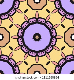 Decorative wallpaper for interior design. Modern geometric ornament. Seamless vector illustration.