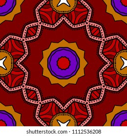 Decorative wallpaper for interior design. Modern geometric floral ornament. Seamless vector illustration