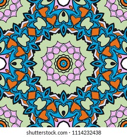 Decorative wallpaper for interior design. Modern geometric ornament. Seamless vector illustration.