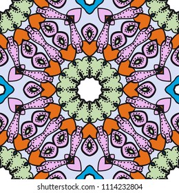 Decorative wallpaper for interior design. Modern geometric ornament. Seamless vector illustration.