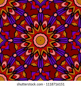 Decorative wallpaper for interior design. Modern geometric floral ornament. Seamless vector illustration