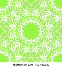 Decorative wallpaper for interior design. Modern geometric floral ornament. Seamless vector illustration.