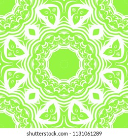 Decorative wallpaper for interior design. Modern geometric floral ornament. Seamless vector illustration.