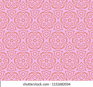 Decorative wallpaper for interior design. Modern art-deco geometric ornament. Seamless vector illustration.