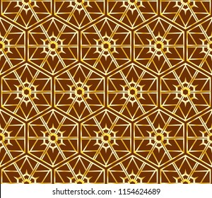 Decorative wallpaper for interior design. Modern art-deco geometric ornament. Seamless vector illustration.