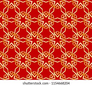 Decorative wallpaper for interior design. Modern art-deco geometric ornament. Seamless vector illustration.