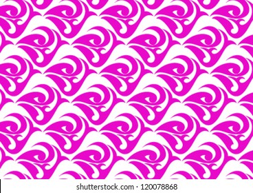 Decorative wallpaper pattern on pink color