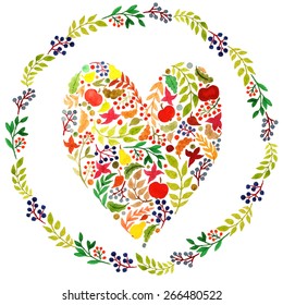 Decorative  watercolor elements