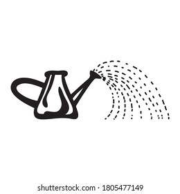 Decorative watering can. Vector illustration