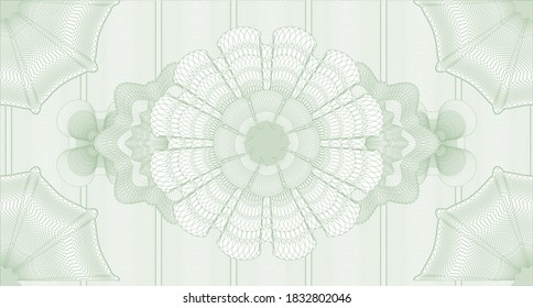 Decorative watermark. Banknotes. Vector illustration. Complex design. 