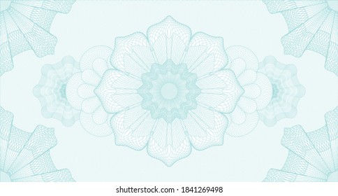 Decorative watermark. Banknotes. Vector illustration. Complex design. 