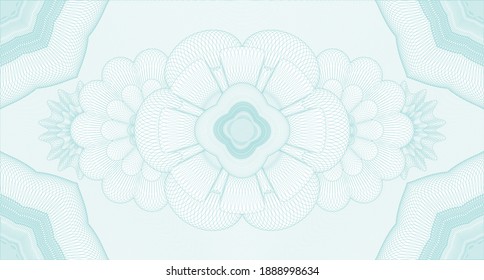 Marca de agua decorativa. Billetes. Ilustración vectorial. Diseño detallado. 