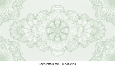 Marca de agua decorativa. Fondo Guilloche. Ilustración vectorial. Diseño detallado. 