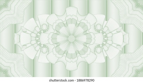 Decorative watermark. Guilloche background. Vector illustration. Detailed design. 